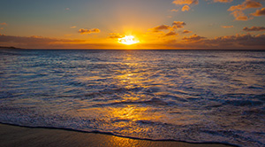Sunset at Papahaku Beach