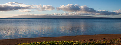 The view of the island of Lanai from Moloka'i